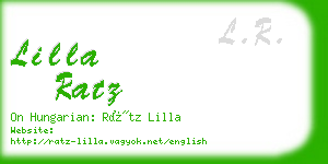 lilla ratz business card